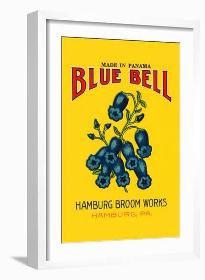 Blue Bell Broom Label-null-Framed Art Print