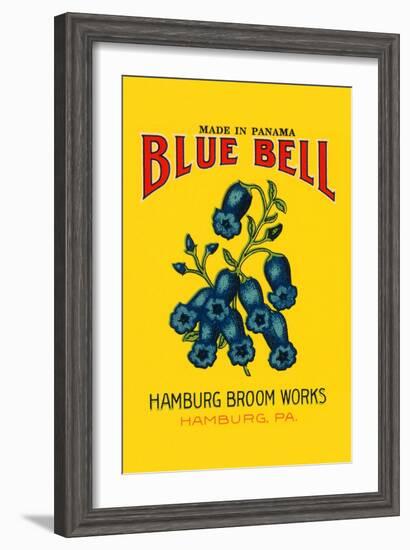 Blue Bell Broom Label-null-Framed Art Print