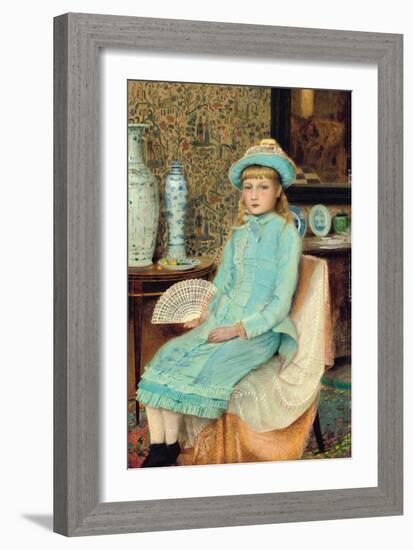 Blue Belle, 1877 (Oil on Board)-John Atkinson Grimshaw-Framed Giclee Print