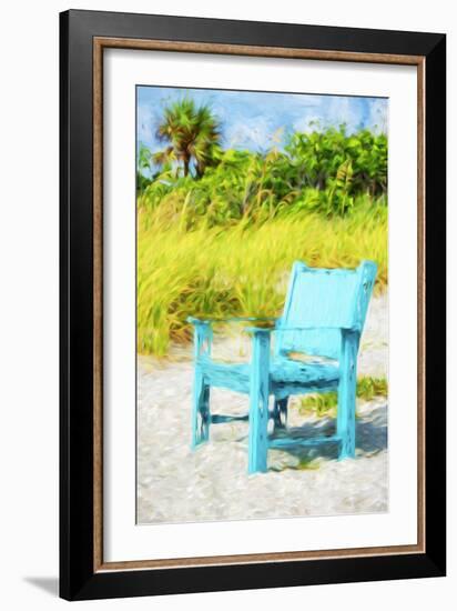 Blue Bench - In the Style of Oil Painting-Philippe Hugonnard-Framed Giclee Print