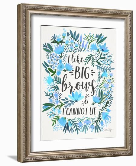 Blue Big Brows-Cat Coquillette-Framed Giclee Print