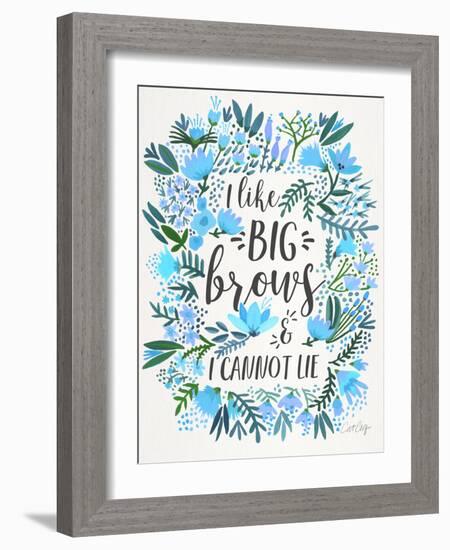 Blue Big Brows-Cat Coquillette-Framed Giclee Print