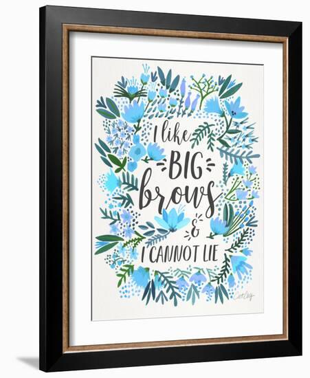 Blue Big Brows-Cat Coquillette-Framed Giclee Print