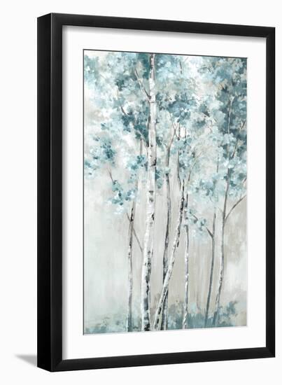 Blue Birch Forest-Luna Mavis-Framed Art Print