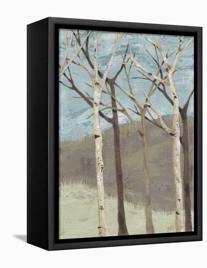 Blue Birches II-Jade Reynolds-Framed Stretched Canvas