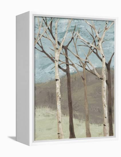 Blue Birches II-Jade Reynolds-Framed Stretched Canvas