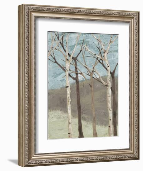 Blue Birches II-Jade Reynolds-Framed Art Print