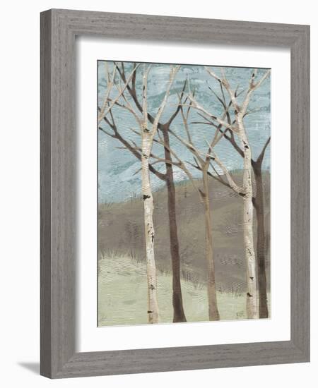 Blue Birches II-Jade Reynolds-Framed Art Print