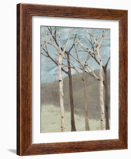 Blue Birches II-Jade Reynolds-Framed Art Print