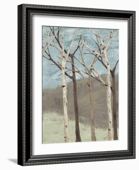 Blue Birches II-Jade Reynolds-Framed Art Print