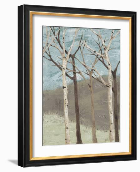 Blue Birches II-Jade Reynolds-Framed Art Print