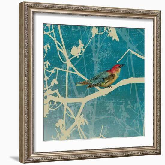 Blue Bird I-Anna Polanski-Framed Art Print