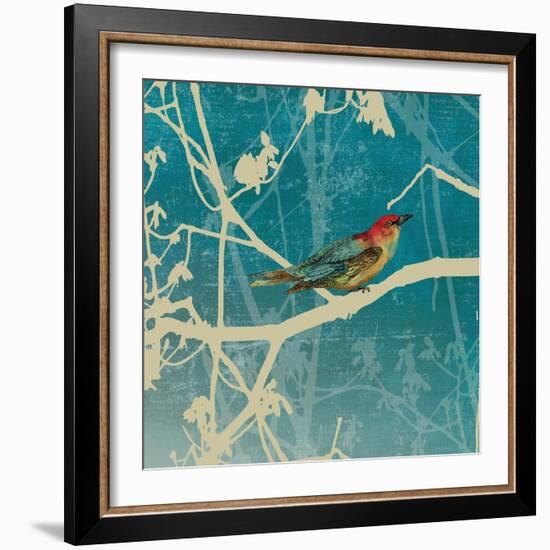 Blue Bird I-Anna Polanski-Framed Art Print