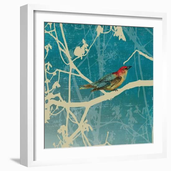 Blue Bird I-Anna Polanski-Framed Art Print