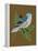 Blue Bird on Copper-Tara Reed-Framed Stretched Canvas