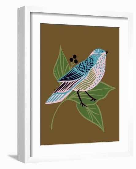 Blue Bird on Copper-Tara Reed-Framed Premium Giclee Print