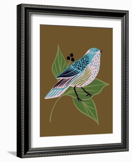 Blue Bird on Copper-Tara Reed-Framed Premium Giclee Print