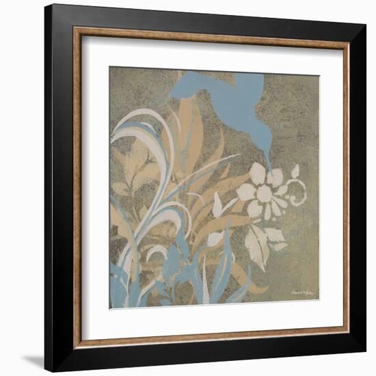 Blue Bird Silhouette I-Hakimipour-ritter-Framed Art Print