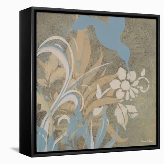 Blue Bird Silhouette I-Hakimipour-ritter-Framed Stretched Canvas