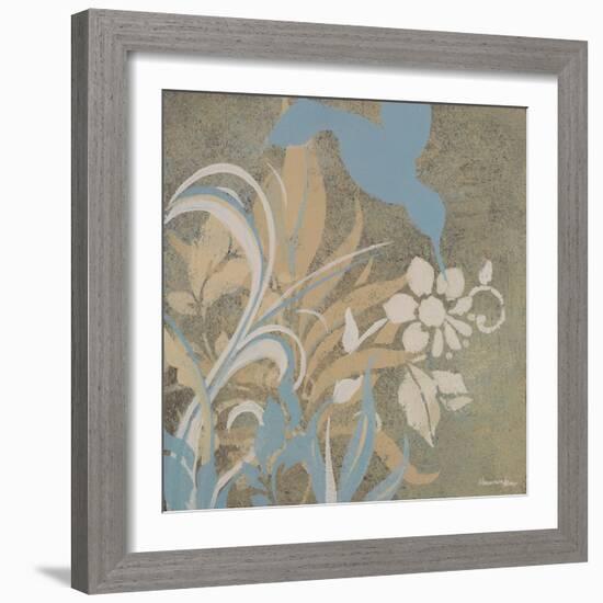 Blue Bird Silhouette I-Hakimipour-ritter-Framed Art Print