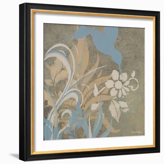 Blue Bird Silhouette I-Hakimipour-ritter-Framed Art Print