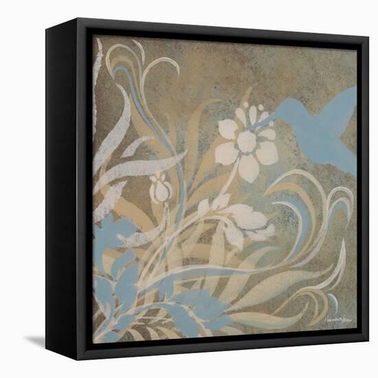 Blue Bird Silhouette II-Hakimipour-ritter-Framed Stretched Canvas