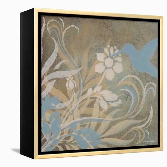 Blue Bird Silhouette II-Hakimipour-ritter-Framed Stretched Canvas