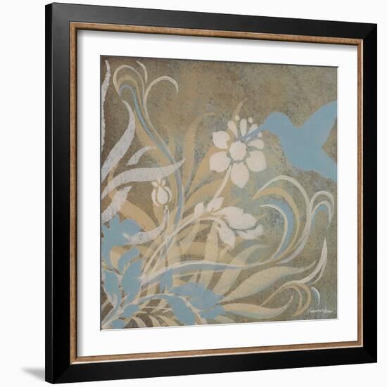 Blue Bird Silhouette II-Hakimipour-ritter-Framed Art Print