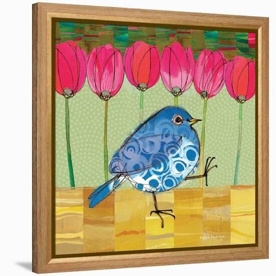 Blue Bird - Tulips-Robbin Rawlings-Framed Stretched Canvas