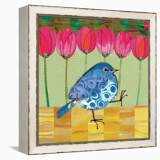 Blue Bird - Tulips-Robbin Rawlings-Framed Stretched Canvas