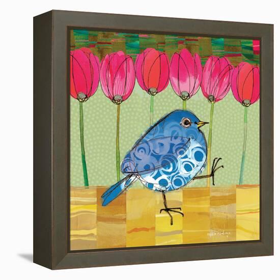 Blue Bird - Tulips-Robbin Rawlings-Framed Stretched Canvas