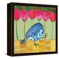 Blue Bird - Tulips-Robbin Rawlings-Framed Stretched Canvas