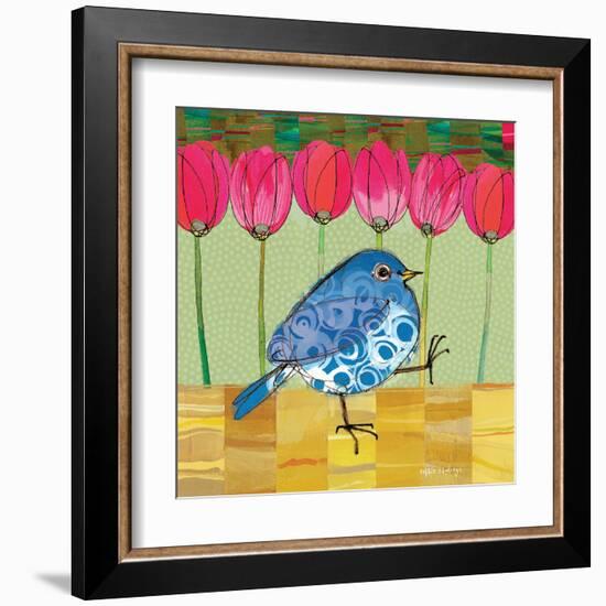 Blue Bird - Tulips-Robbin Rawlings-Framed Art Print