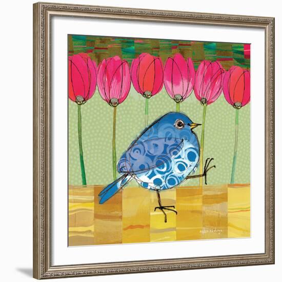 Blue Bird - Tulips-Robbin Rawlings-Framed Giclee Print