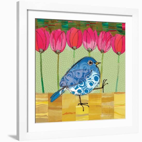 Blue Bird - Tulips-Robbin Rawlings-Framed Giclee Print