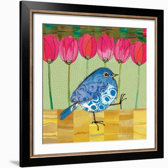 Blue Bird - Tulips-Robbin Rawlings-Framed Giclee Print