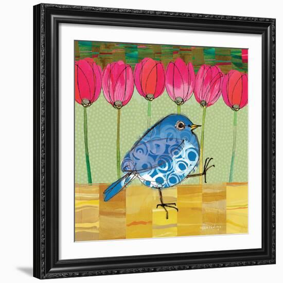 Blue Bird - Tulips-Robbin Rawlings-Framed Giclee Print