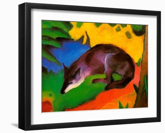 Blue-Black Fox, 1911-Franz Marc-Framed Art Print