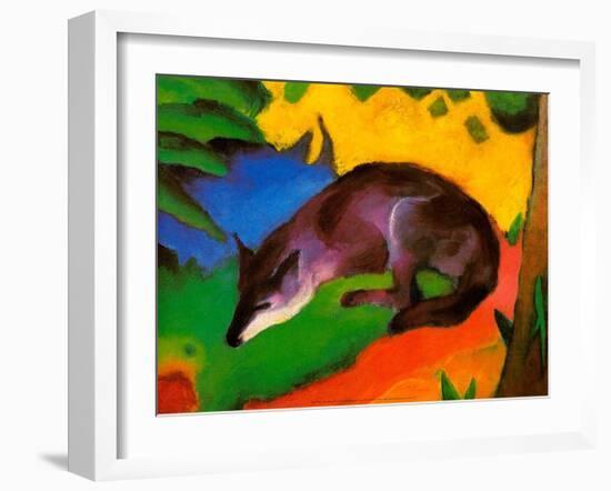 Blue-Black Fox, 1911-Franz Marc-Framed Art Print