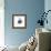 Blue & Black Splash I-Irena Orlov-Framed Art Print displayed on a wall