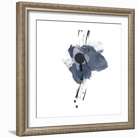 Blue & Black Splash II-Irena Orlov-Framed Art Print