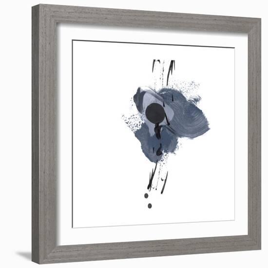 Blue & Black Splash II-Irena Orlov-Framed Art Print