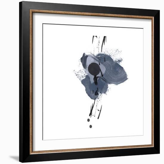 Blue & Black Splash II-Irena Orlov-Framed Art Print