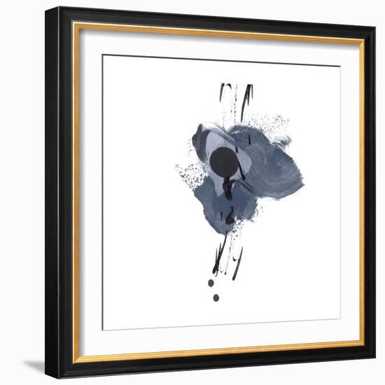 Blue & Black Splash II-Irena Orlov-Framed Art Print