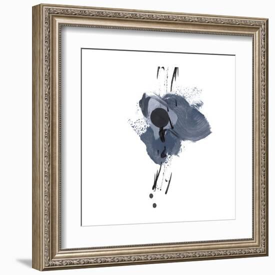 Blue & Black Splash II-Irena Orlov-Framed Art Print