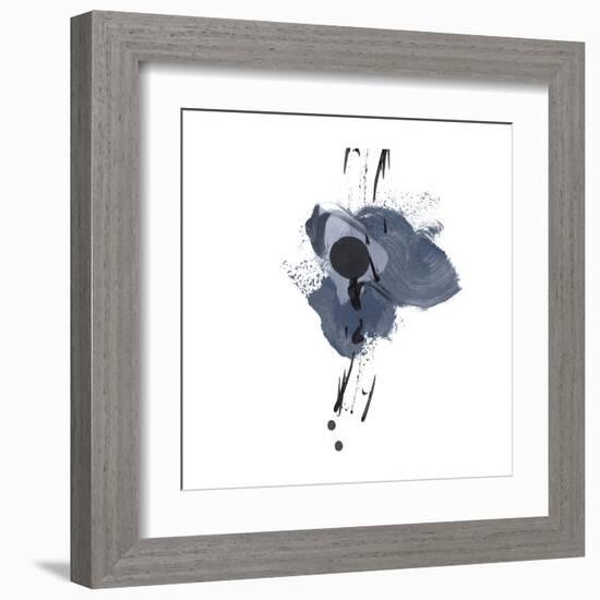 Blue & Black Splash II-Irena Orlov-Framed Art Print