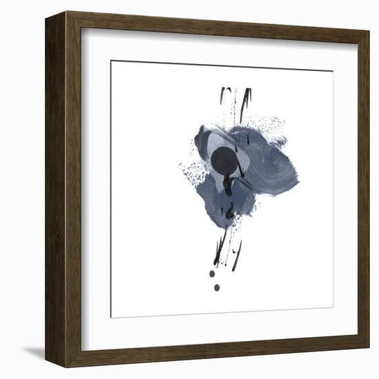 Blue & Black Splash II-Irena Orlov-Framed Art Print