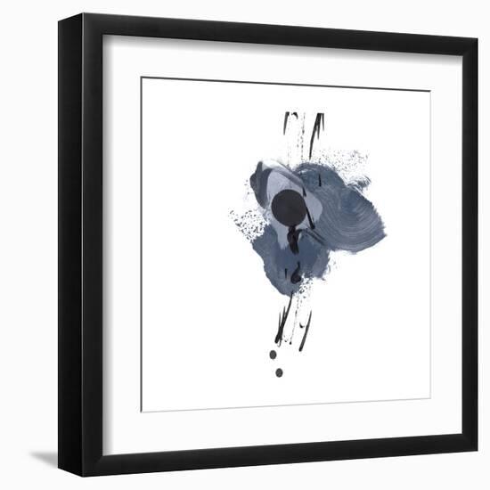 Blue & Black Splash II-Irena Orlov-Framed Art Print