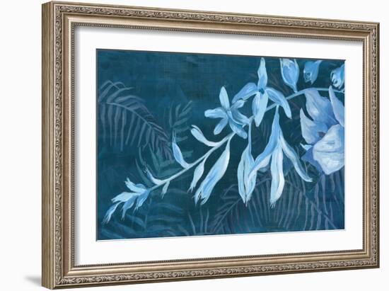 Blue Bloom Symphony-Jacob Q-Framed Art Print