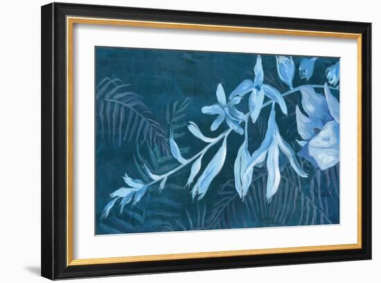Blue Bloom Symphony-Jacob Q-Framed Art Print